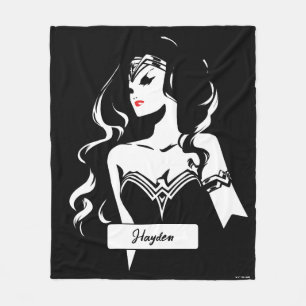 Cobertor De Velo Liga da Justiça Mulher Maravilha Noir Pop Art