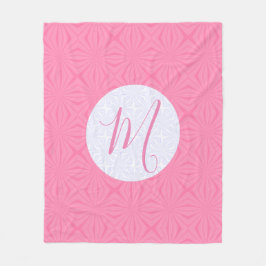 Cobertor De Velo Light Pink Squiggly Squares Personalize Initial 