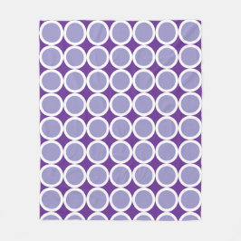 Cobertor De Velo Light purple polka dots on dark purple background