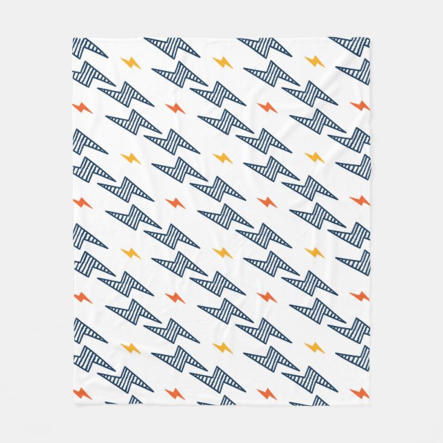 Cobertor De Velo Lightning Bolts Doodle Seamless Flash (Frente)