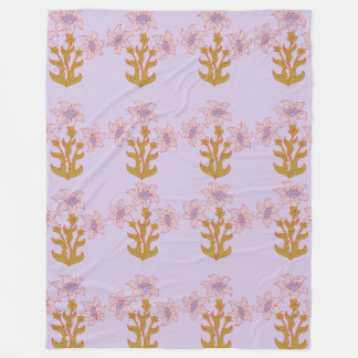 Cobertor De Velo Lilac e Coral Floral Motif