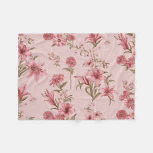 Cobertor De Velo Lilases Vintage Rosa Floral Cottagecore