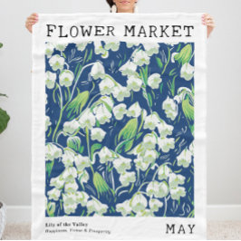 Cobertor De Velo Lily do Vale Floral May Birth Flower Market