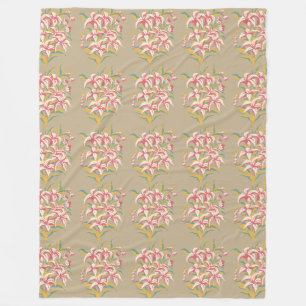 Cobertor De Velo Lily Pattern Repetindo Motif