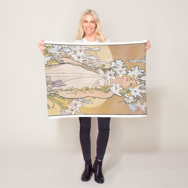 Cobertor De Velo Lily (Quatro Flores), Alphonse Mucha (In Situ)