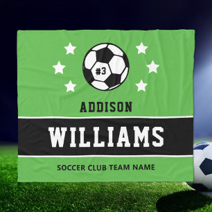 Cobertor De Velo Lima Verde Futebol Nome Número Personalizado