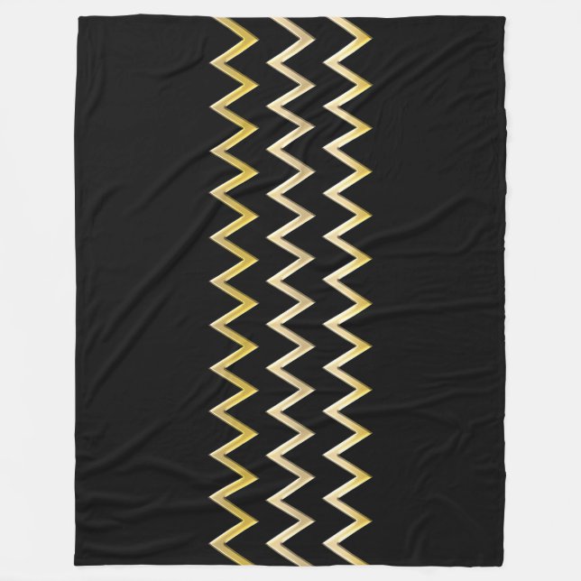 Cobertor De Velo Limite do ouro - zigzag + suas costas e ideias (Frente)