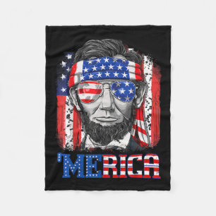 Cobertor De Velo Lincoln 4 De Julho Merica Men Women American Flag