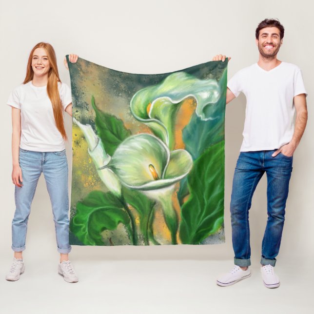 Cobertor De Velo Linda Calla Lily Flower Fleece Blanket (In Situ)