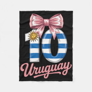 Cobertor De Velo Linda camisola de futebol número 10 do Uruguai par