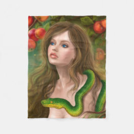 Cobertor De Velo Linda mulher Eve e cobra.