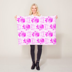 Cobertor De Velo Linda Vintage Purple Floral