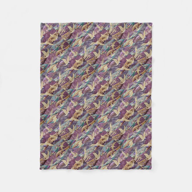 Cobertor De Velo Lindas gruas japonesas (Frente)