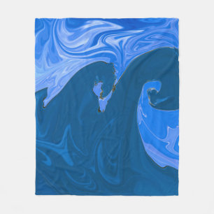 Cobertor De Velo Lindas ondas Abstrato pintando muralha
