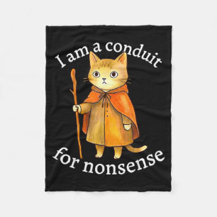 Cobertor De Velo Lindo eu sou um conduto para o meme do gato mago n
