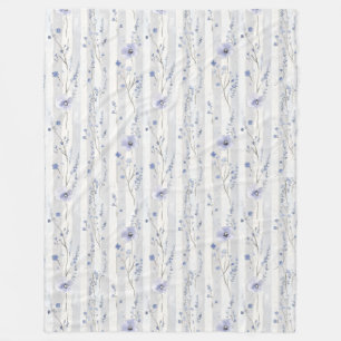 Cobertor De Velo Lindo Lavanda Flores Brancas Listras Chuva de Noiv