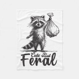 Cobertor De Velo Lindo Mas Feral Fantasia de Panda Guaxinim Engraça