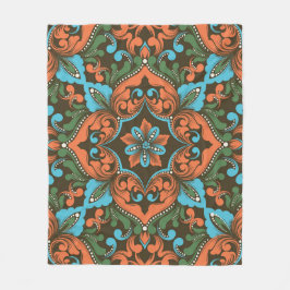 Cobertor De Velo Lindo padrão contínuo floral em damasco