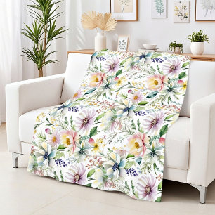Cobertor De Velo Lindo padrão floral pastel