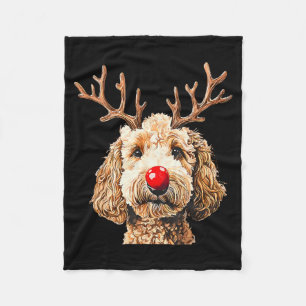 Cobertor De Velo Lindo Papai Noel Rena Fun Goldendoodle Natal T