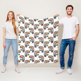 Cobertor De Velo lindo presente de tucano tropical para crianças 