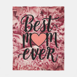 Cobertor De Velo Lindo Rosa Elegante Melhor Mãe Já Floral