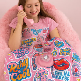 Cobertor De Velo Lindo telefone fixo rosa para menina para jogar fo