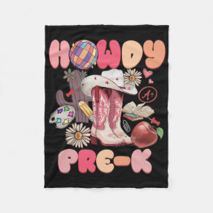 Cobertor De Velo Lindos Howdy Pré-k Cowboy Cowgirl Botas de Volta à