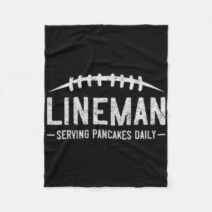 Cobertor De Velo Lineman Servindo Pancakes Daily Funny Vintage