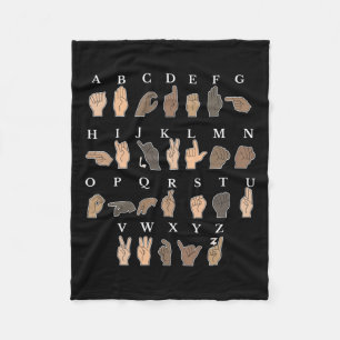 Cobertor De Velo Linguagem de Sinais Asl Obter Consciência Deficien