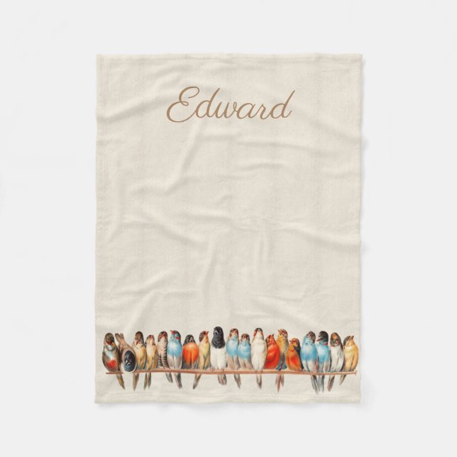 Cobertor De Velo Linha de aves e pomba (Frente)