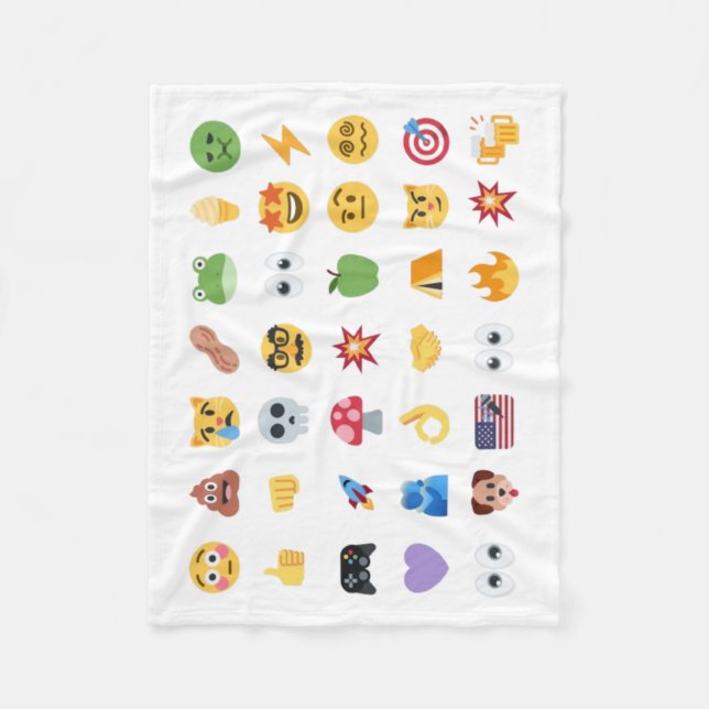 Cobertor De Velo Linha do tempo de 35 emojis Roaring Kitty meme GME (Frente)
