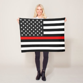 Cobertor De Velo Linha vermelha fina bandeira americana