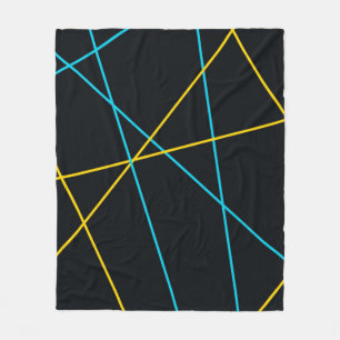 Cobertor De Velo Linhas amarelas, azuis, legal, de tendências, urb