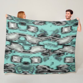 Cobertor De Velo Linhas pixelizadas cruzadas formando quadrados abs