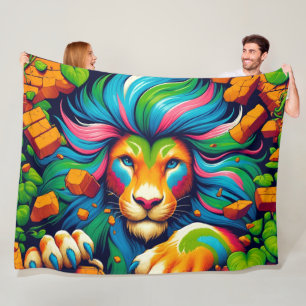 Cobertor De Velo Lion Art