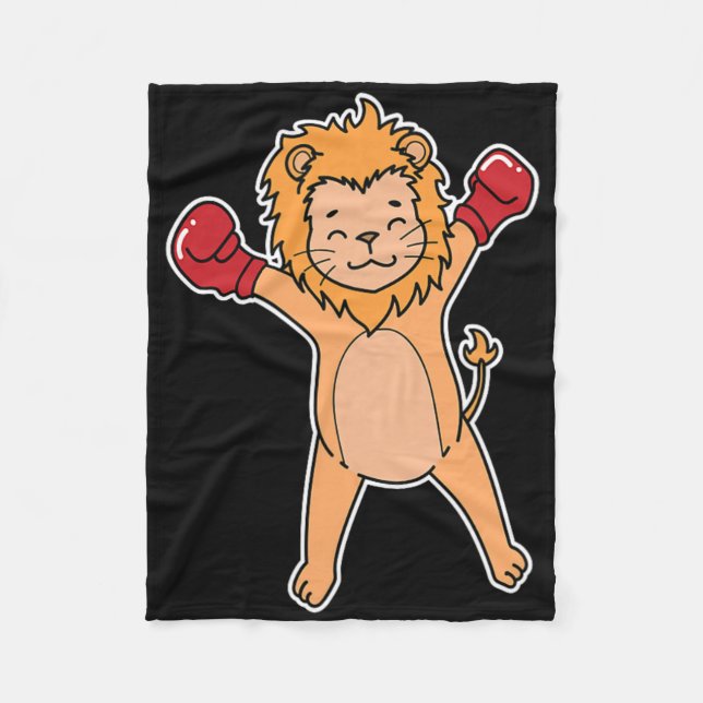 Cobertor De Velo Lion faz boxing (Frente)