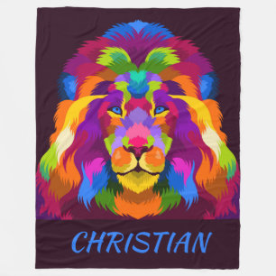 Cobertor De Velo Lion Fleece Blanket