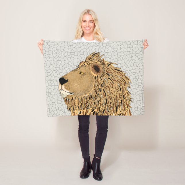 Cobertor De Velo Lion Fleece Blanket (In Situ)