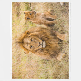 Cobertor De Velo Lion Fleece Blanket