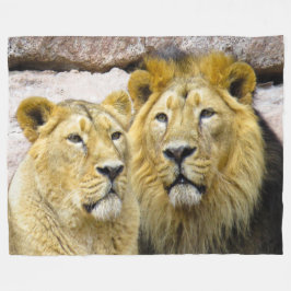 Cobertor De Velo Lion Fleece Blanket