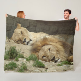 Cobertor De Velo Lion Fleece Blanket