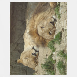 Cobertor De Velo Lion Fleece Blanket