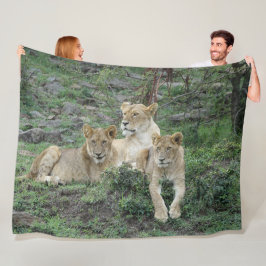 Cobertor De Velo Lion Fleece Blanket