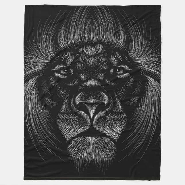 Cobertor De Velo Lion Fleece Blanket (Frente)