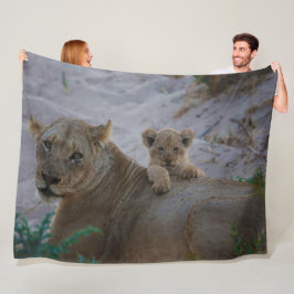 Cobertor De Velo Lion Fleece Blanket