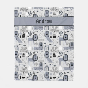 Cobertor De Velo Lion Jungle King Fleece Blanket