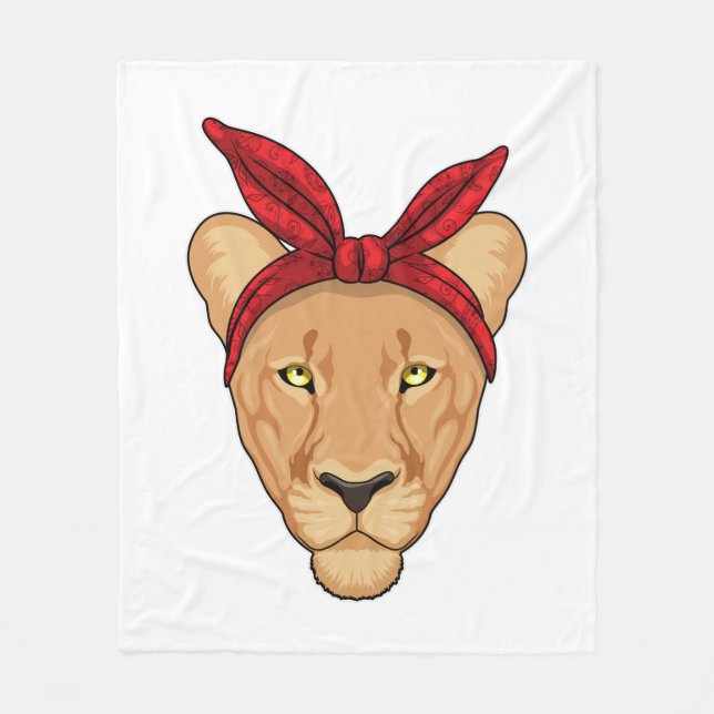 Cobertor De Velo Lioness com Bandana (Frente)