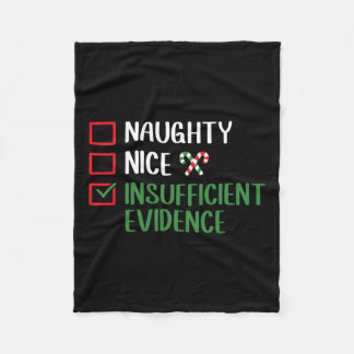Cobertor De Velo Lista de Natal Insuficiente para Provas de Naughty
