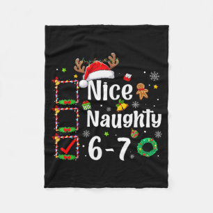 Cobertor De Velo Lista Legal e Travessa 67 Brainrot de Natal Engraç